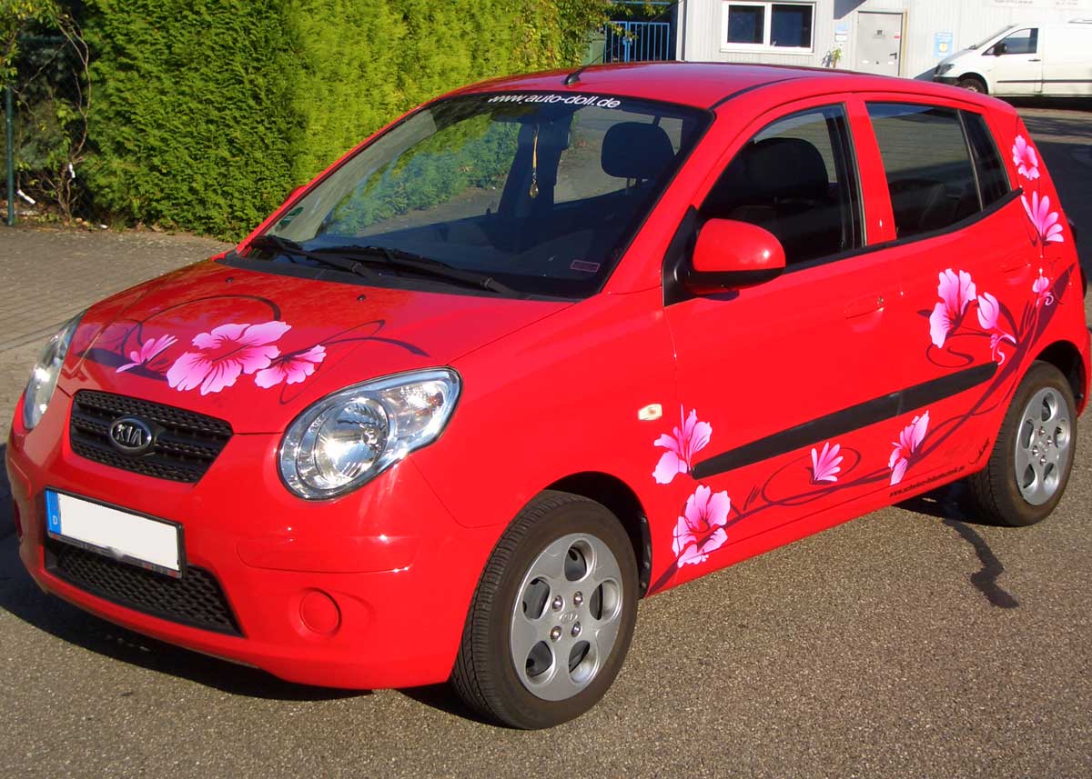 Blumendesign auf KIA Picanto