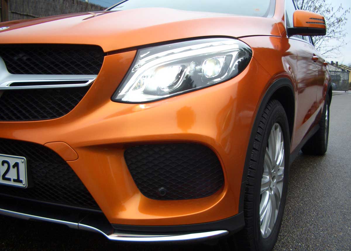 Mercedes GLE in gloss-liquid-copper foliert Mercedes GLE in gloss-liquid-copper foliert