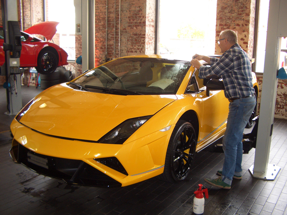 Lackschutzfolie auf Lamborghini Gallardo